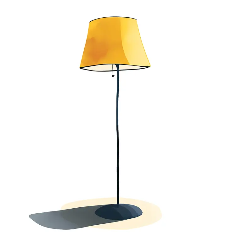 Yellow Floor Lamp Illustration