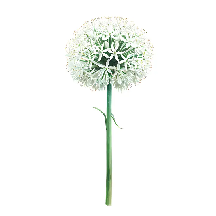Elegant White Allium Flower