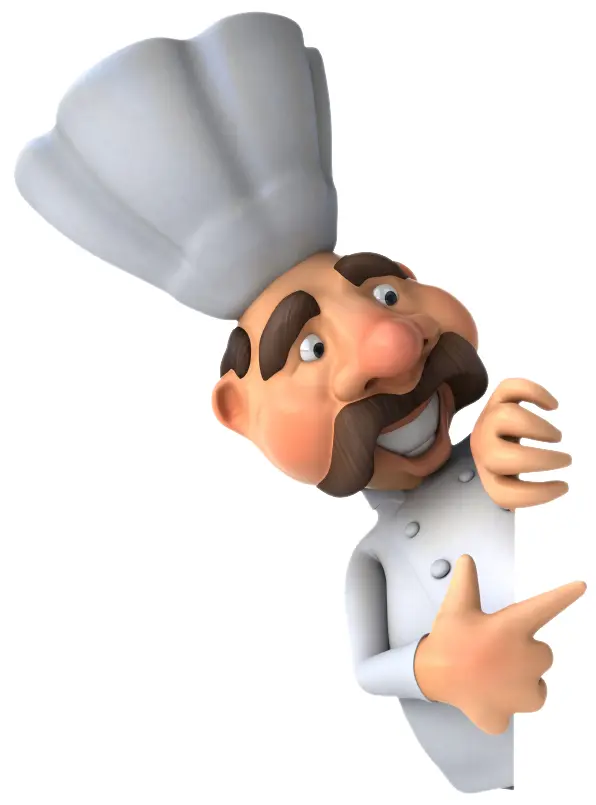 Cartoon Chef Pointing