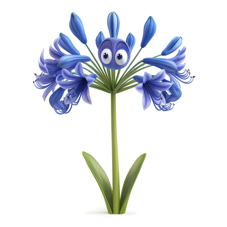 Cartoon Flower with Eyes