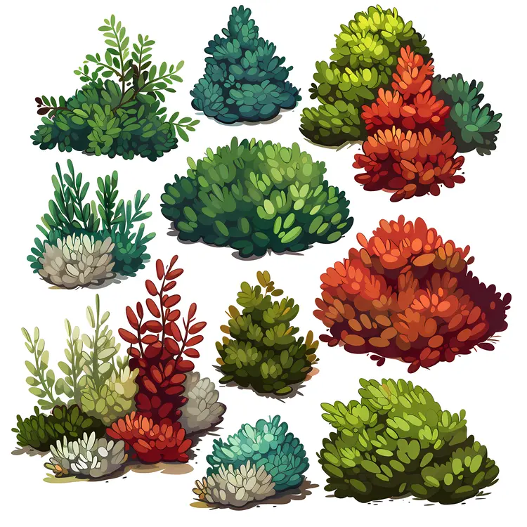 Colorful Bushes and Shrubs