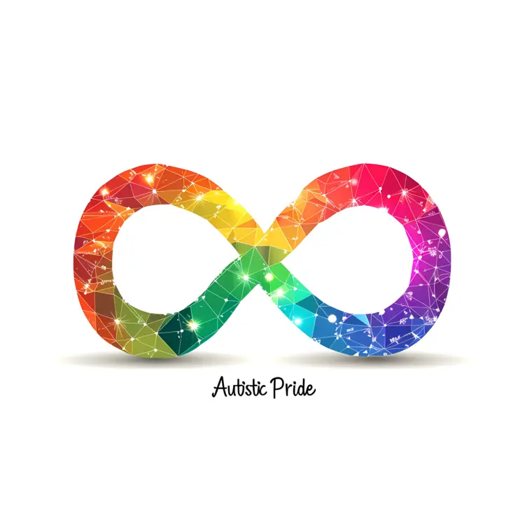 Autistic Pride Rainbow Infinity Symbol