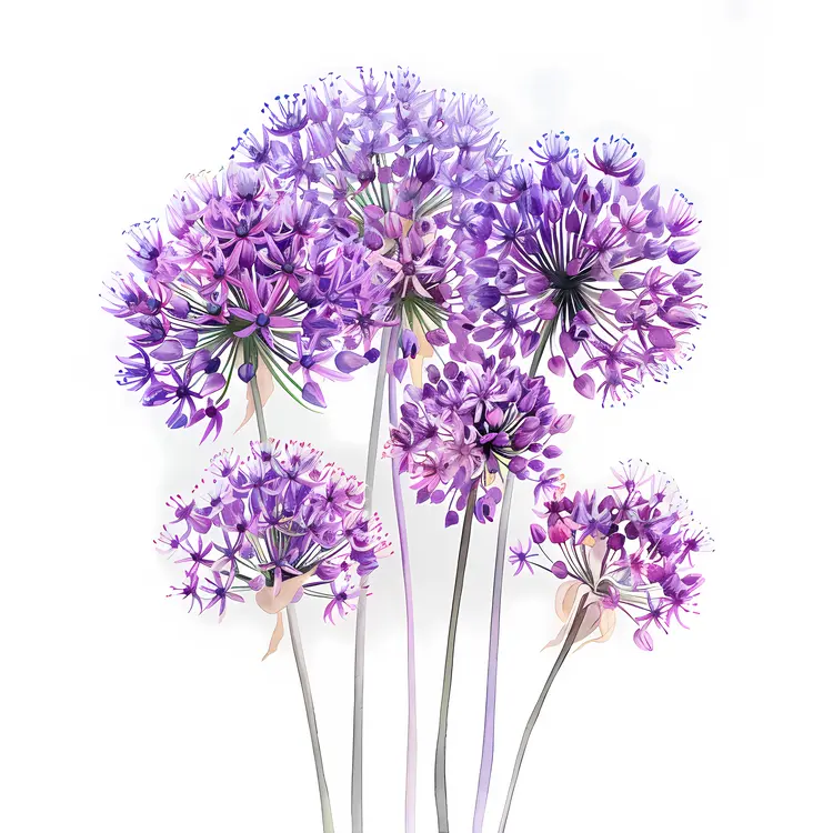 Beautiful Purple Allium Flowers