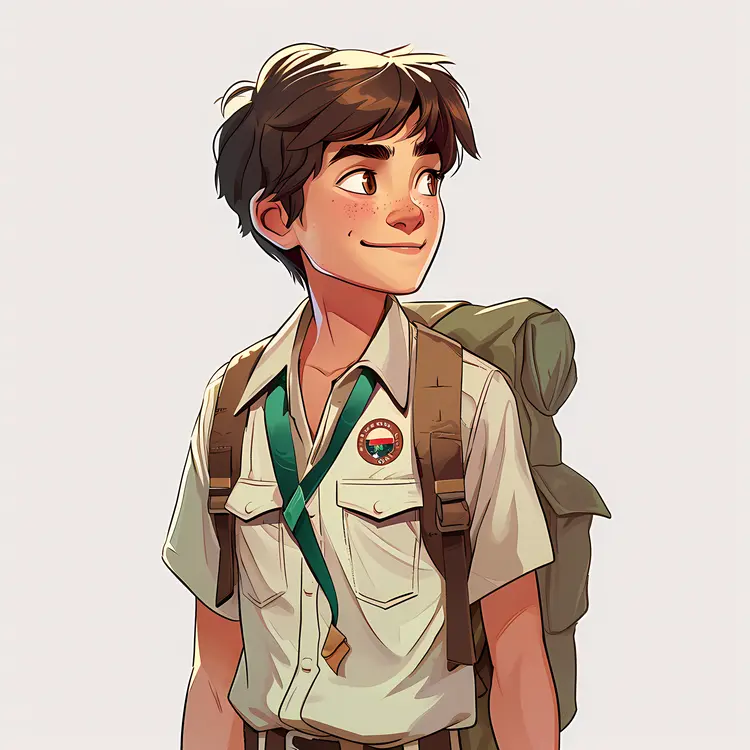 Boy Scout with a Backpack