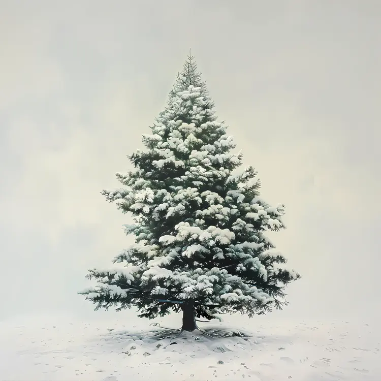 Snowy Pine Tree