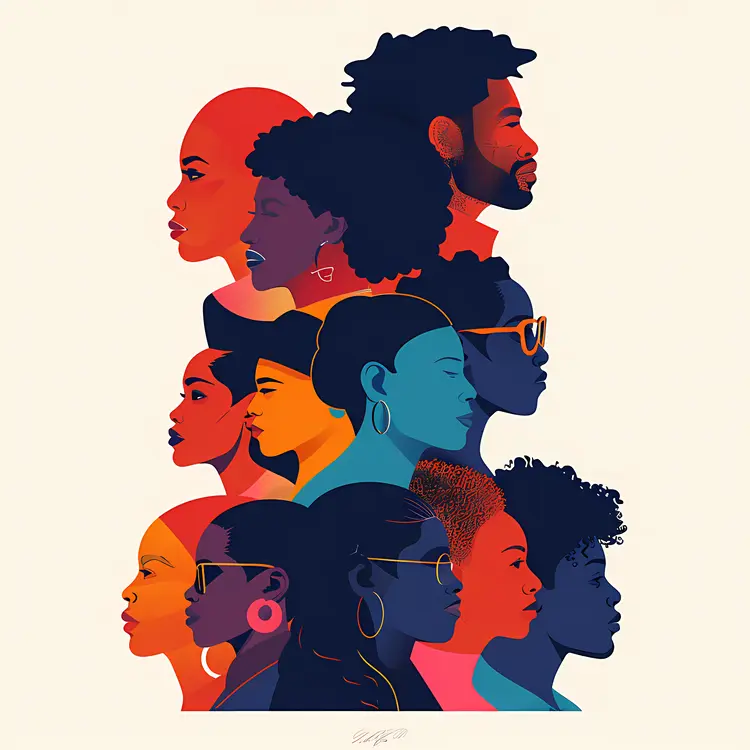 Colorful Group Portrait of Diverse Individuals