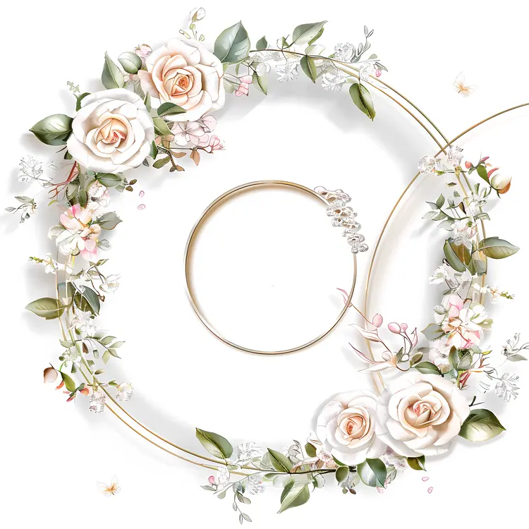 Delicate Floral Wreath
