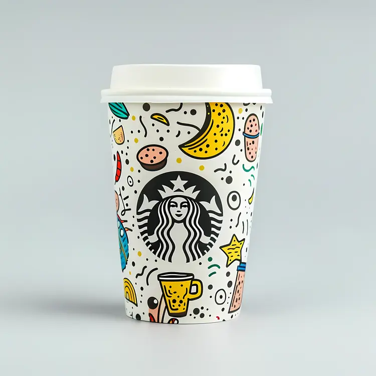 Doodle Design Starbucks Cup
