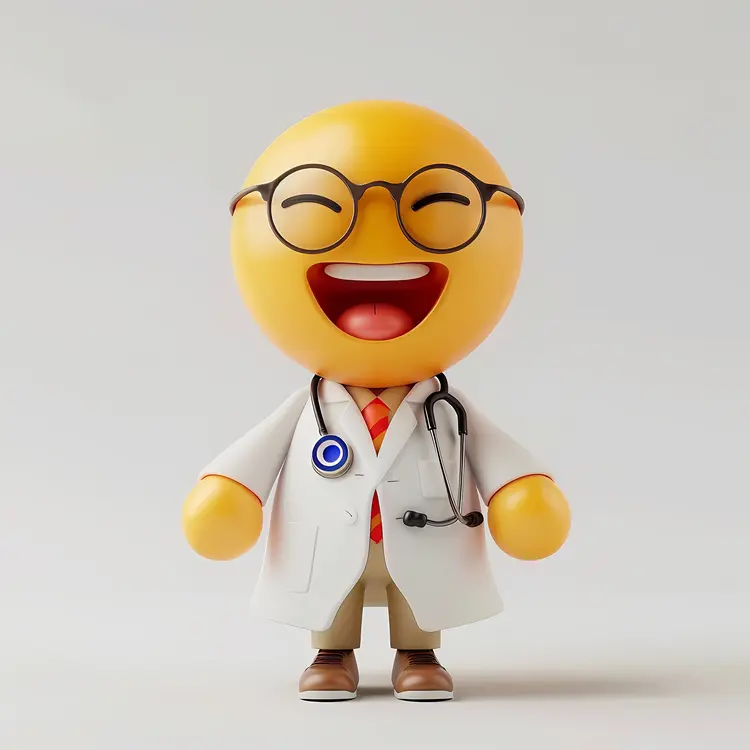 Smiling Doctor Emoji Character