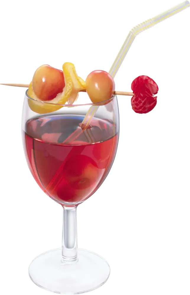 Refreshing Fruit Cocktail with Ice