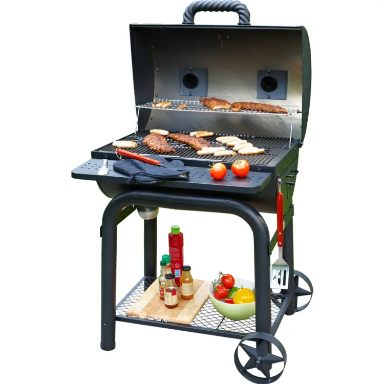 Black Grill with Tasty Food