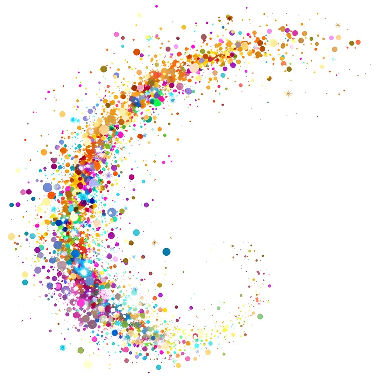 Colorful Dots and Confetti Abstract Background