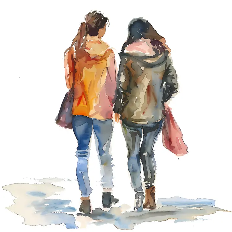 Two Women Walking Together