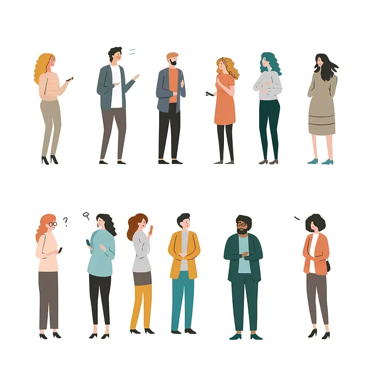 Group of People Standing and Talking