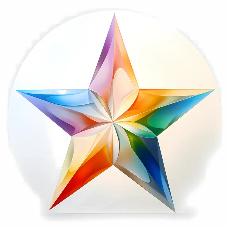 Geometric Colorful Star