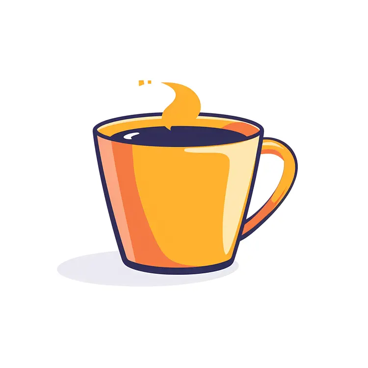 Yellow Cup with Hot Drink