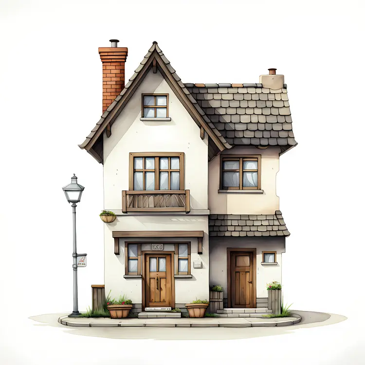 Small cute doodle house