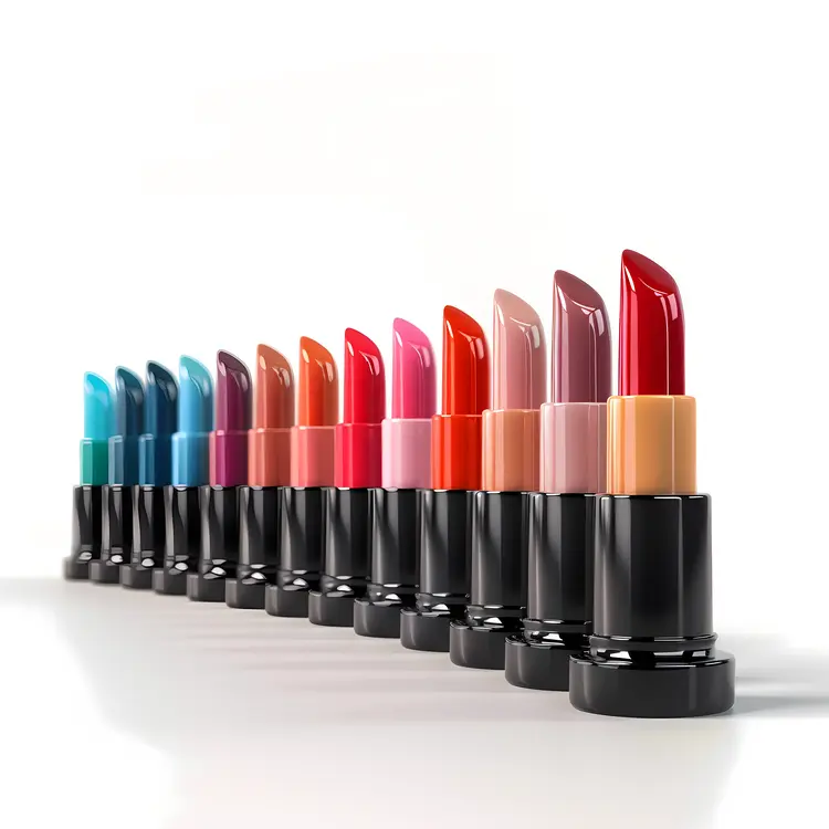 Colorful Lipsticks in a Row