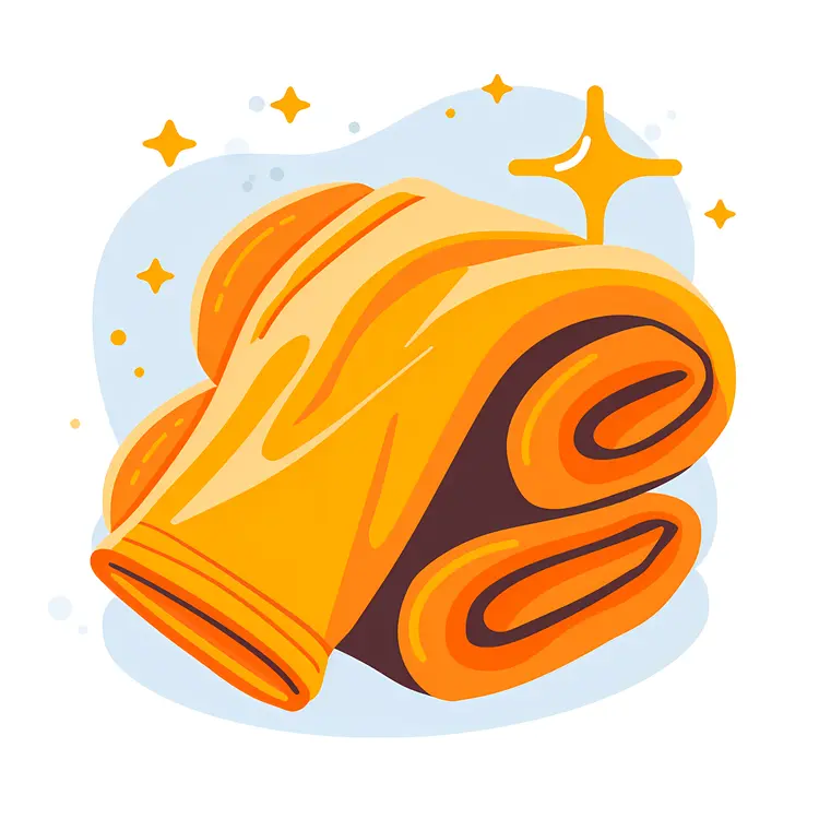 Neatly Folded Orange Towels