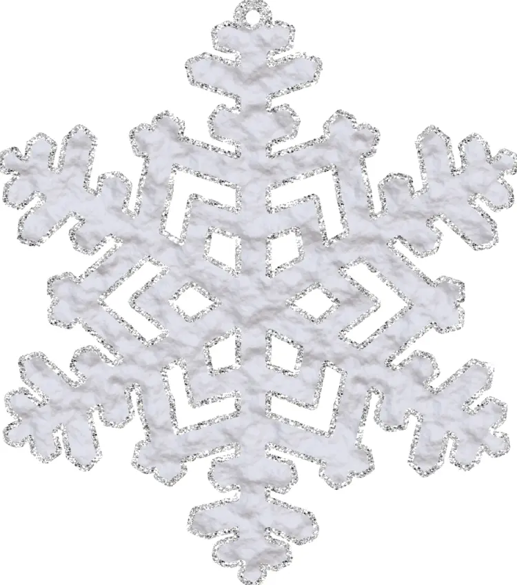 White Glitter Snowflake Decoration