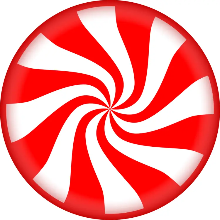 Red and White Swirled Peppermint Candy
