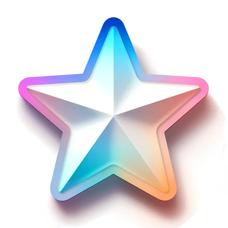 Colorful 3D Star