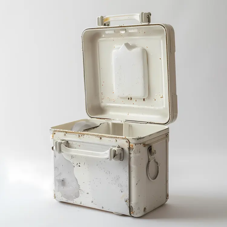 White Metal Storage Box