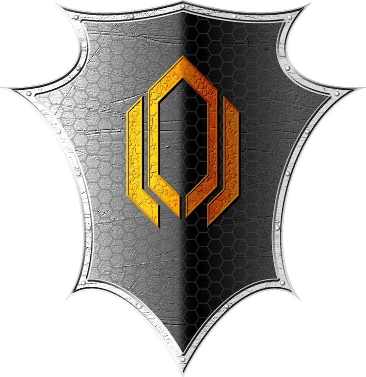 Hexagonal Patterned Shield Emblem