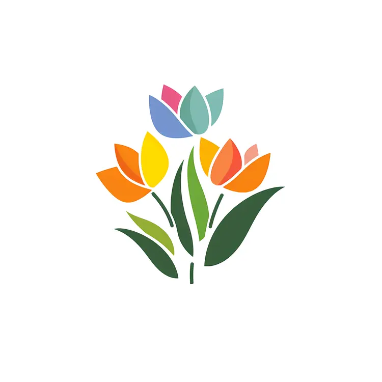 Colorful Flowers Illustration