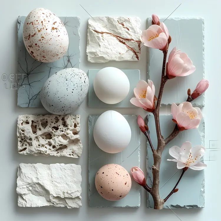 Elegant Spring Egg and Blossom Arrangement