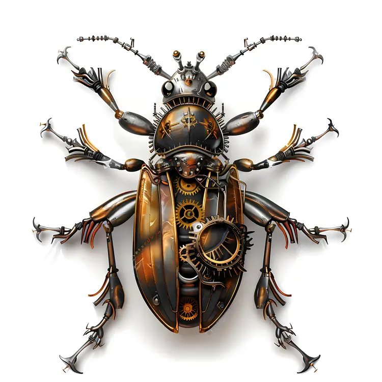 Steampunk Beetle with Gears