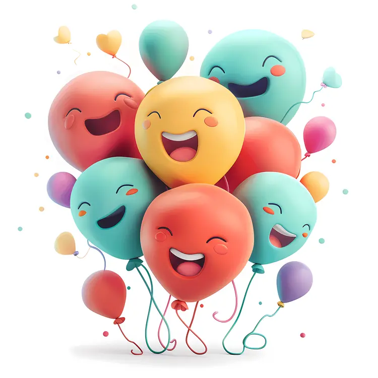 Happy Balloons Illustration