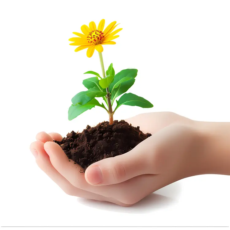Yellow Flower in Hands