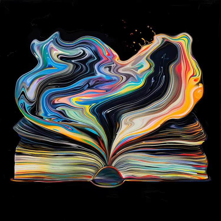 Colorful Book Art Painting