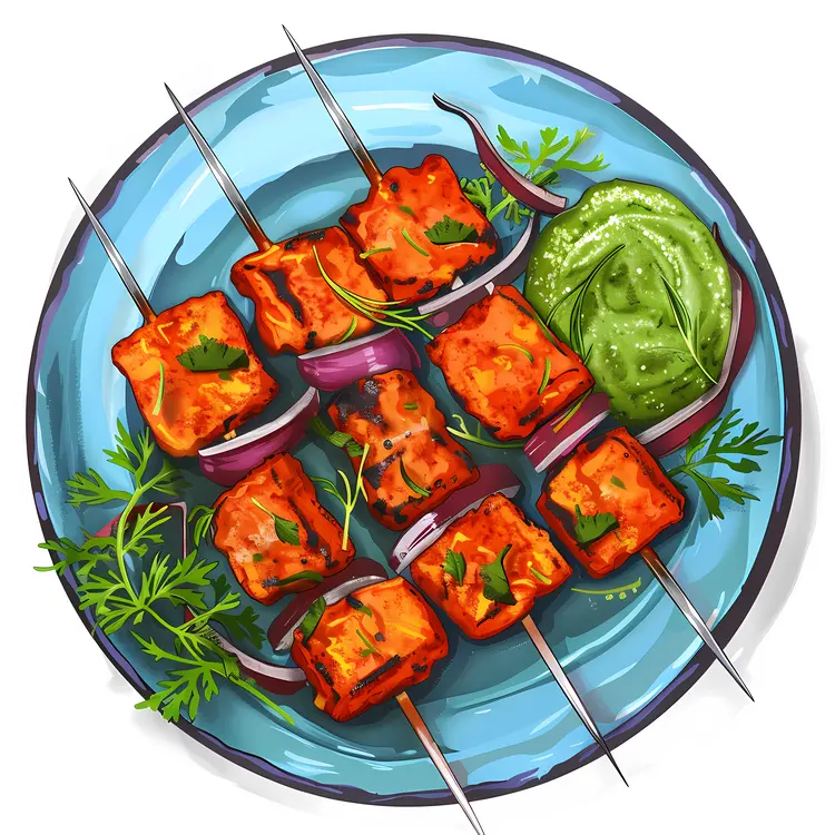 Spicy Tofu Skewers with Herbs