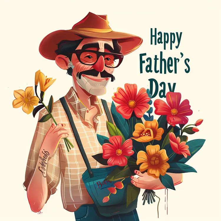 Happy Father's Day with Flowers