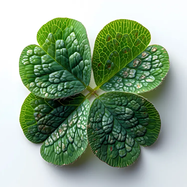 Green Leaf with Textured Surface