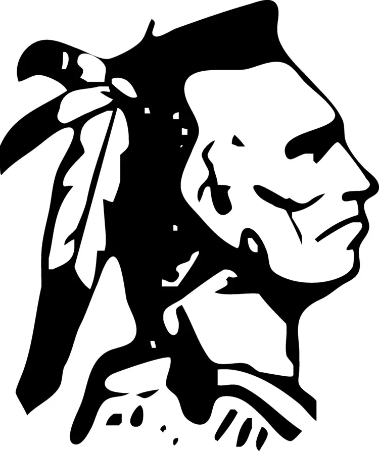 Feathered Profile Tribal Emblem