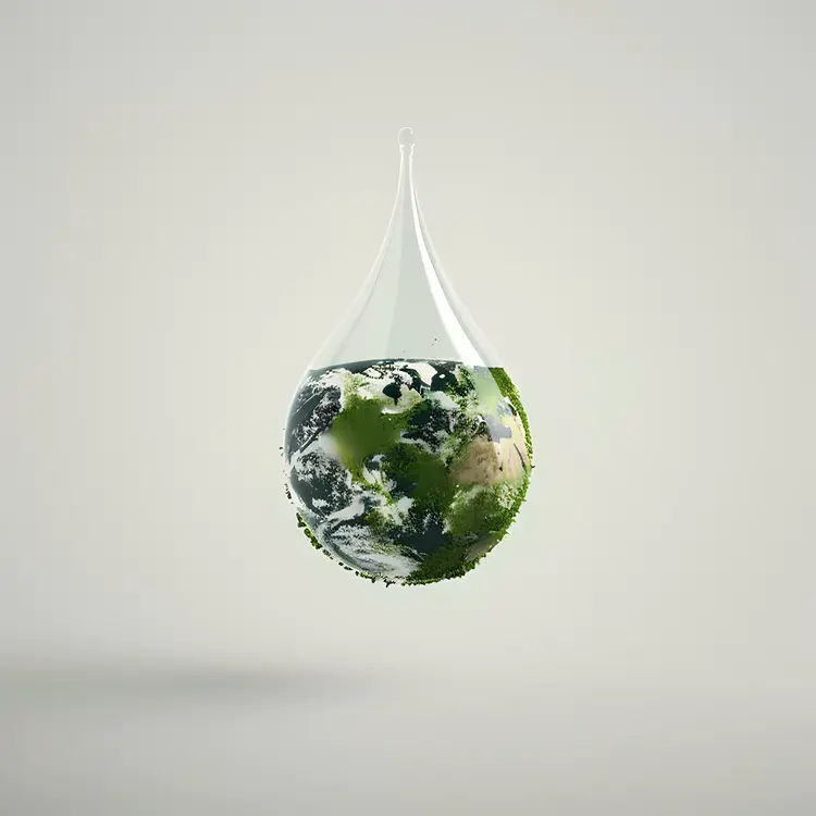 Earth in a Water Drop