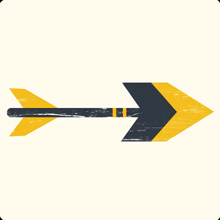 Yellow and Black Arrow Illustration