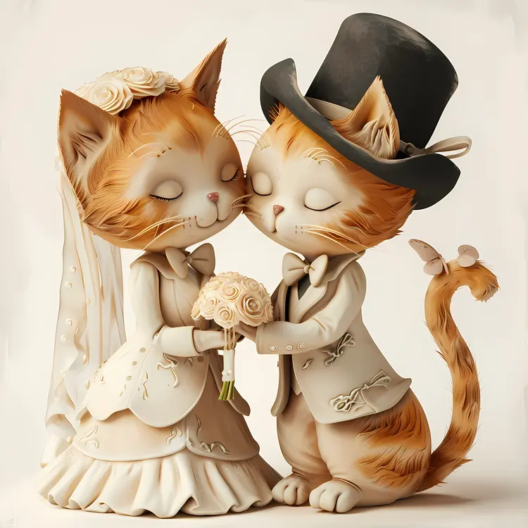 Cute Cats in Wedding Attire