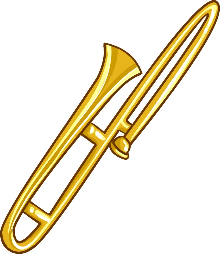 Golden Trombone Illustration