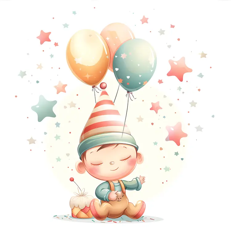 Baby with Balloons