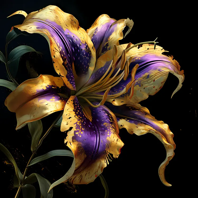 Purple and Gold Lily