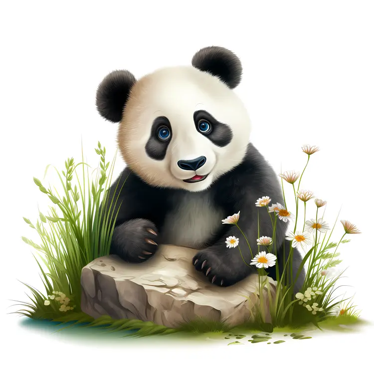 Adorable Panda in Nature