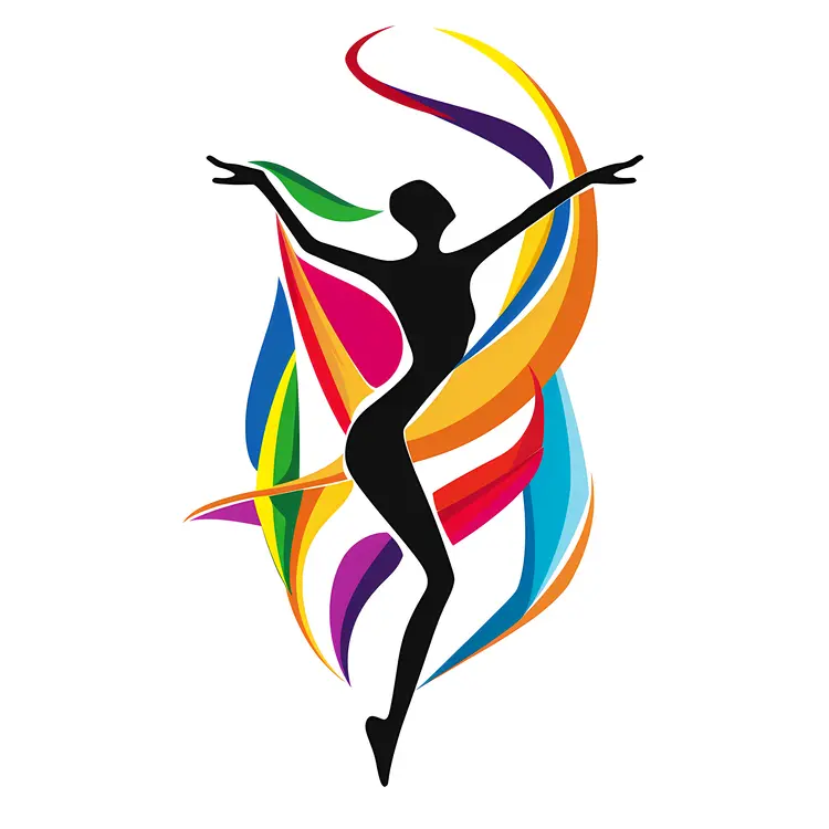 Colorful Dancing Silhouette