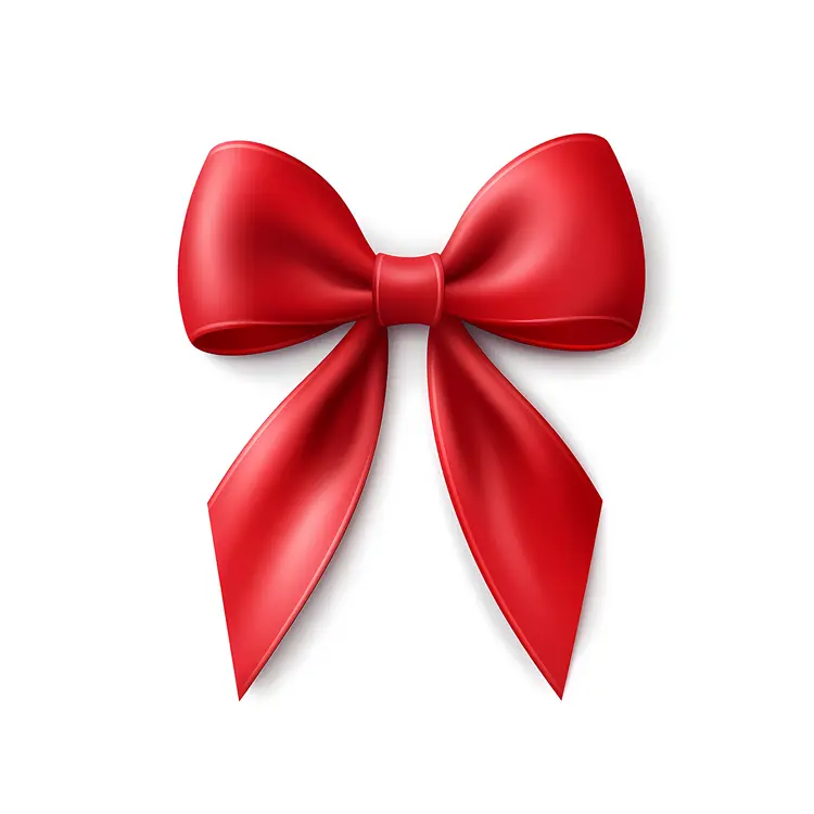 Elegant Red Ribbon Bow