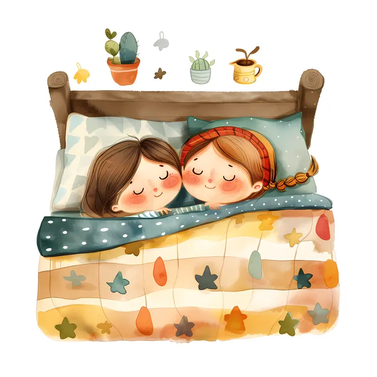 Two Girls Sleeping Peacefully