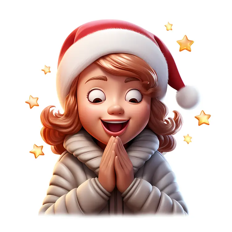 Girl with Santa Hat