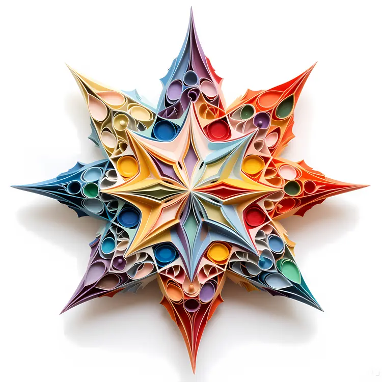 Colorful Abstract Geometric Star